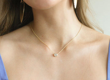 Simple Elegance Cubic Zirconia Necklace