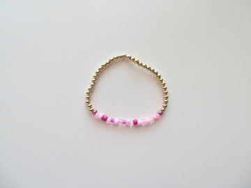 14kt Gold Filled Beaded Bracelet with Czech Bead Accent