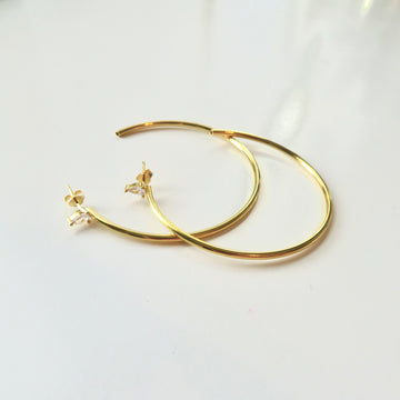 Pear Crystal Hoops