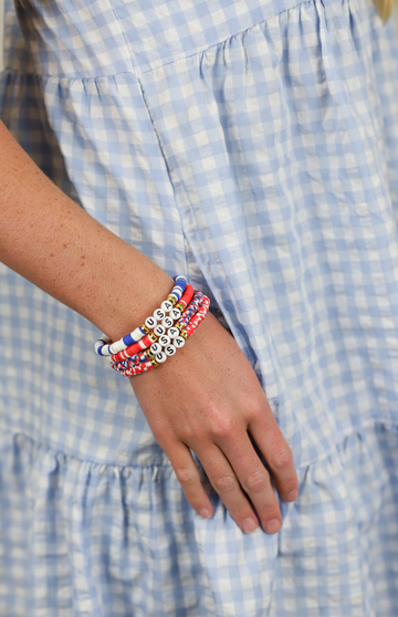 Red White and Blue Bracelets