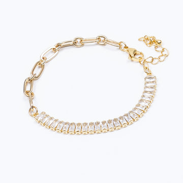 Rhinestone/Chain bracelet with clasp