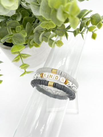 Gray & Gold Cylinder Stack