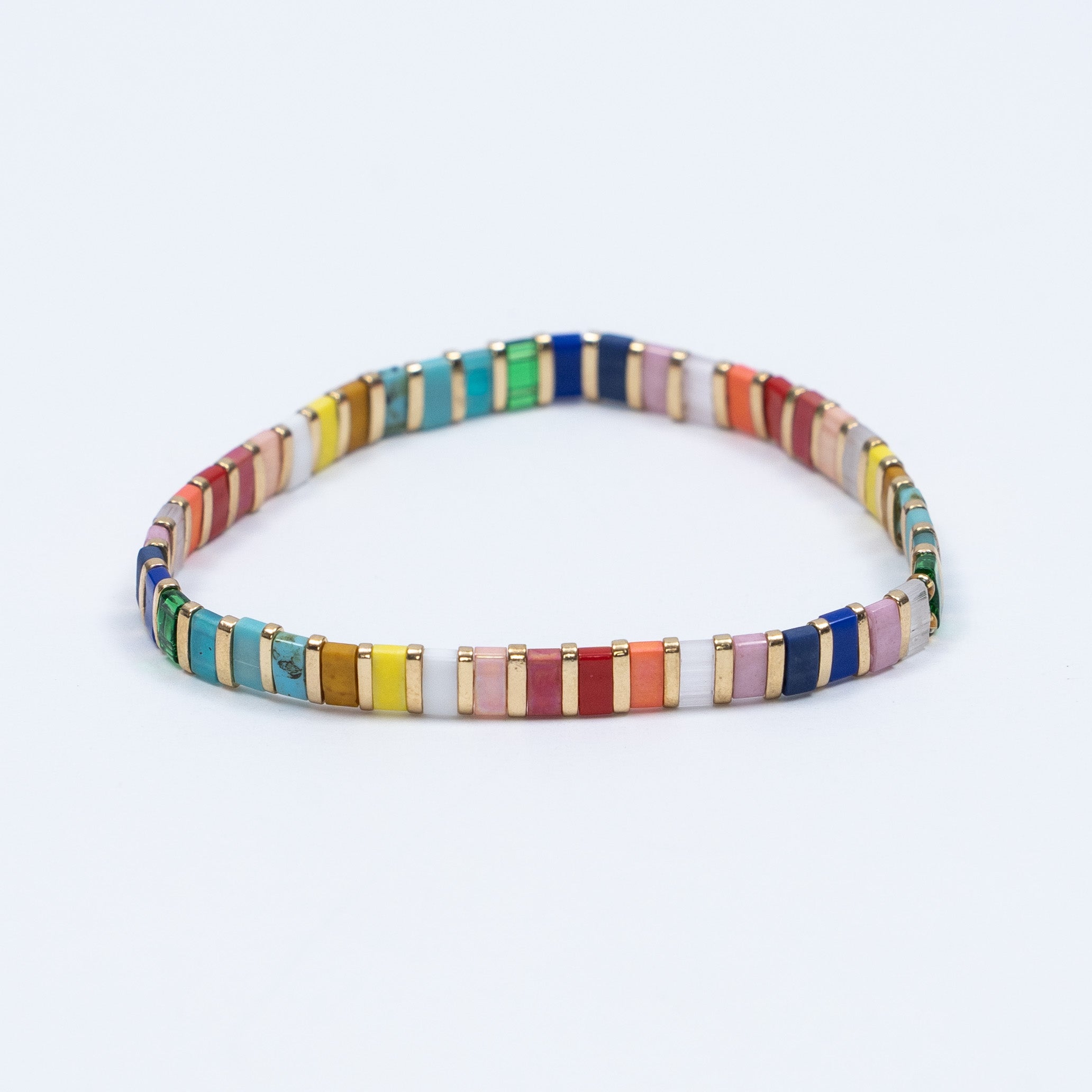 Rainbow tile store bracelet